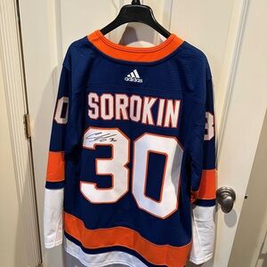 Signed Sorokin Islanders Jersey